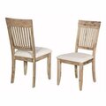 Alpine Furniture Aspen Side Chair, Antique Natural - 39 x 23 x 20 in., 2PK 8812-02